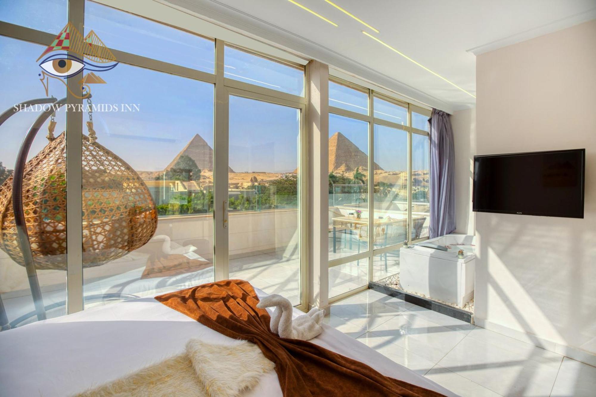 Shadow Pyramids Suites And Jacuzzi Kafret el-Gabal Kültér fotó